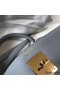 Hermes Kelly 28cm Bag In Blue Lin Clemence Leather GHW