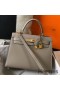 Hermes Kelly 28cm Bag In Gris Asphalt Epsom Leather GHW