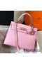 Hermes Kelly 28cm Bag In Mauve Sylvestre Epsom Leather GHW