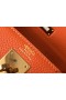Hermes Kelly 28cm Bag In Orange Clemence Leather GHW