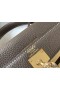 Hermes Kelly 28cm Bag In Taupe Grey Clemence Leather GHW