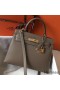 Hermes Kelly 28cm Bag In Taupe Grey Epsom Leather GHW