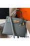 Hermes Kelly 28cm Bag In Vert Amande Epsom Leather GHW