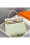 Hermes Kelly 28cm Bag In Vert Fizz Epsom Leather PHW