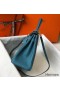 Hermes Kelly 32cm Bag In Blue Jean Clemence Leather GHW