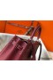 Hermes Kelly 32cm Bag In Bordeaux Clemence Leather PHW