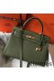 Hermes Kelly 32cm Bag In Canopee Clemence Leather GHW