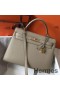 Hermes Kelly 32cm Bag In Gris Tourterelle Epsom Leather GHW