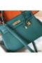 Hermes Kelly 32cm Bag In Malachite Clemence Leather GHW