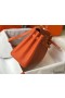 Hermes Kelly 32cm Bag In Orange Clemence Leather GHW