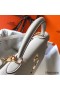 Hermes Kelly 32cm Bag In Pearl Grey Clemence Leather GHW