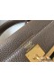 Hermes Kelly 32cm Bag In Taupe Grey Clemence Leather GHW