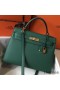 Hermes Kelly 32cm Bag In Vert Vertigo Epsom Leather GHW