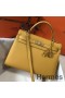 Hermes Kelly 32cm Bag In Yellow Epsom Leather GHW