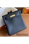 Hermes Kelly Ado Backpack in Black Clemence Leather