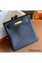 Hermes Kelly Ado Backpack in Black Clemence Leather