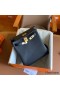 Hermes Kelly Ado Backpack in Black Clemence Leather