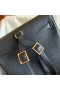 Hermes Kelly Ado Backpack in Black Clemence Leather