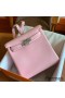 Hermes Kelly Ado Backpack in Rose Sakura Clemence Leather