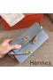 Hermes Kelly Classic Long Wallet In Ciel Epsom Leather