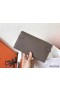 Hermes Kelly Classic Long Wallet In Etoupe Clemence Leather