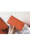 Hermes Kelly Classic Long Wallet In Orange Epsom Leather