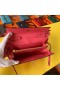 Hermes Kelly Classique To Go Wallet In Rose Lipstick Epsom Calfskin