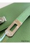 Hermes Kelly Classique To Go Wallet In Vert Criquet Epsom Calfskin