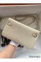 Hermes Kelly Classique To Go Wallet in Craie Epsom Calfskin