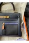 Hermes Kelly Colormatic 25 Handmade Bag in Blue Nuit Swift Leather