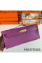 Hermes Kelly Cut Handmade Bag in Anemone Epsom Calfskin