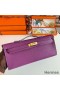 Hermes Kelly Cut Handmade Bag in Anemone Epsom Calfskin