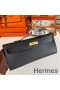 Hermes Kelly Cut Handmade Bag in Black Epsom Calfskin