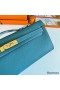 Hermes Kelly Cut Handmade Bag in Blue Jean Epsom Calfskin