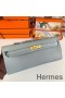 Hermes Kelly Cut Handmade Bag in Blue Lin Epsom Calfskin