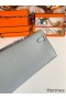 Hermes Kelly Cut Handmade Bag in Blue Lin Epsom Calfskin