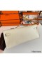 Hermes Kelly Cut Handmade Bag in Craie Epsom Calfskin