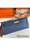 Hermes Kelly Cut Handmade Bag in Deep Blue Epsom Calfskin