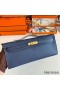 Hermes Kelly Cut Handmade Bag in Deep Blue Epsom Calfskin