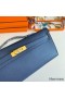 Hermes Kelly Cut Handmade Bag in Deep Blue Epsom Calfskin