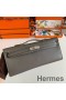 Hermes Kelly Cut Handmade Bag in Etain Epsom Calfskin