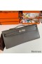 Hermes Kelly Cut Handmade Bag in Etain Epsom Calfskin