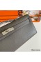 Hermes Kelly Cut Handmade Bag in Etain Epsom Calfskin