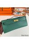Hermes Kelly Cut Handmade Bag in Malachite Epsom Calfskin