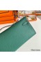 Hermes Kelly Cut Handmade Bag in Malachite Epsom Calfskin