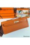 Hermes Kelly Cut Handmade Bag in Orange Epsom Calfskin