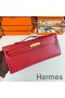 Hermes Kelly Cut Handmade Bag in Red Epsom Calfskin