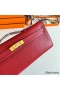 Hermes Kelly Cut Handmade Bag in Red Epsom Calfskin