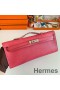 Hermes Kelly Cut Handmade Bag in Rose Lipstick Epsom Calfskin