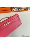 Hermes Kelly Cut Handmade Bag in Rose Lipstick Epsom Calfskin